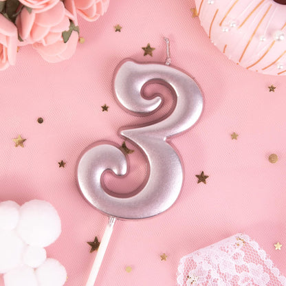 PHD CAKE 2.76 Inch Elegant Gold 1 Number Birthday Candles, Gold Number Candles, Cake Number Candles, Party Celebration