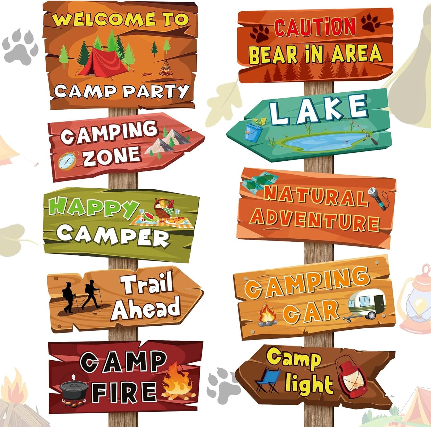 20 Pcs Luau Party Decorations Welcome Sign Summer Hawaiian Directional Signs Tropical Hawaiian Themed Birthday Decorations Luau Tiki Party Supplies with 2 Sheet Letter Stickers