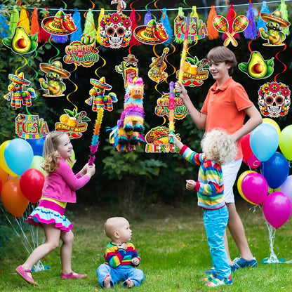 40Pcs Spring Summer Hanging Swirl Decorations, Flowers Sunflower Ceiling Hanging Swirls Floral Swirls Streamers for Spring Summer Mother's Day Baby Shower Birthday Wedding Party Decor