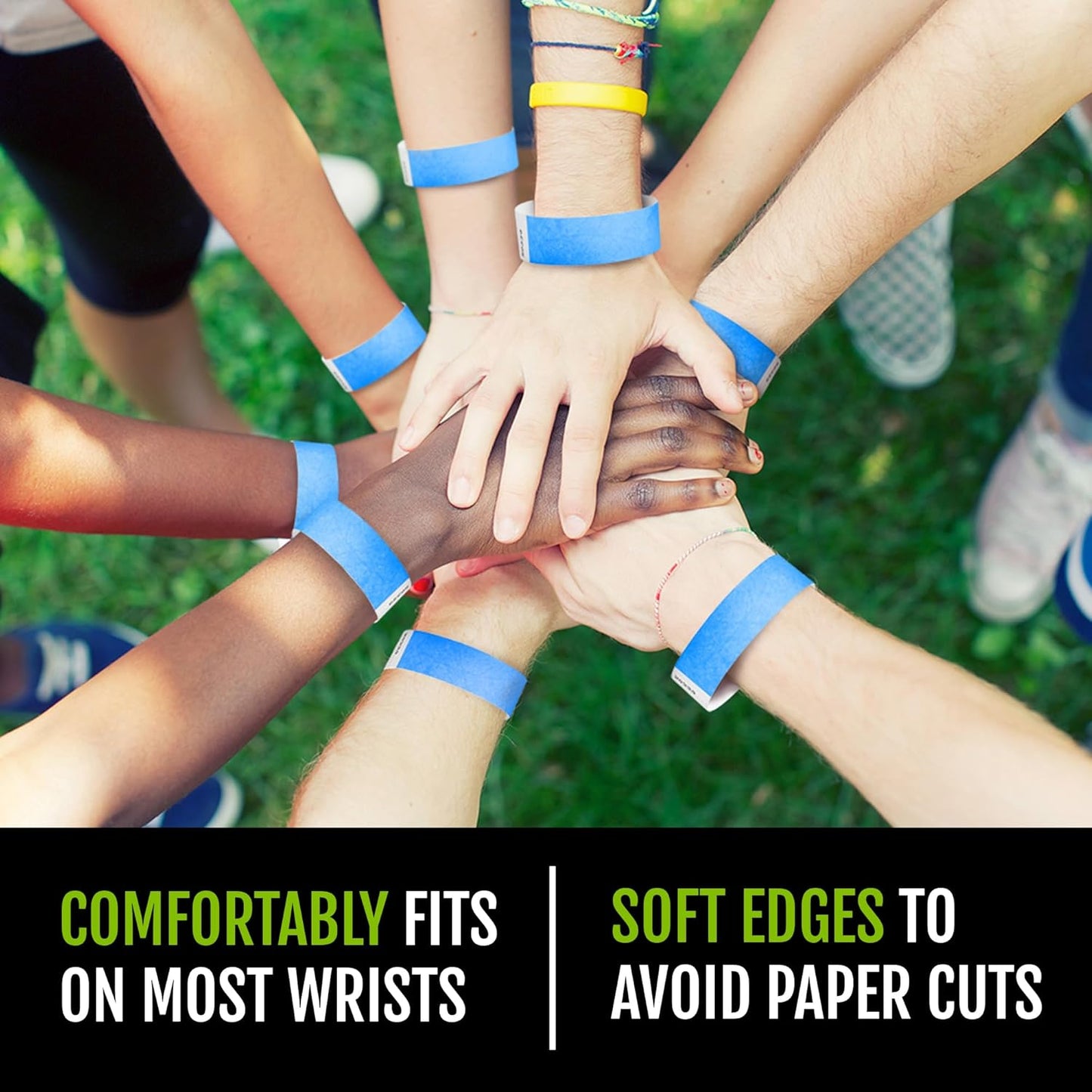 700 WristCo Tyvek Wristbands for Events, 7-Color Variety Pack – Tamper-Proof Design Prevents Reuse – Premium-Grade Bracelets for Hospital & Medical ID, Party, VIP Identification