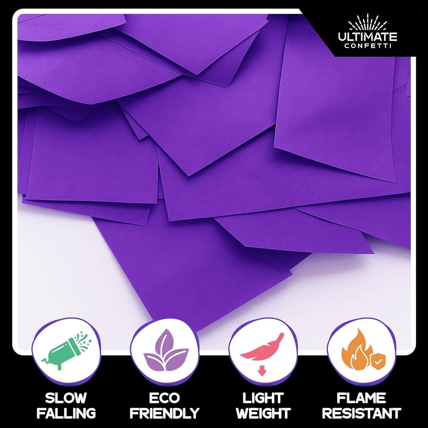 Ultimate Confetti, Multicolor Biodegradable Confetti - Rectangular Fluttering Tissue Paper Confetti for Cannon and Launcher use - Best for Holidays, Birthday, Wedding, and Parties - 1 lb, 16 oz