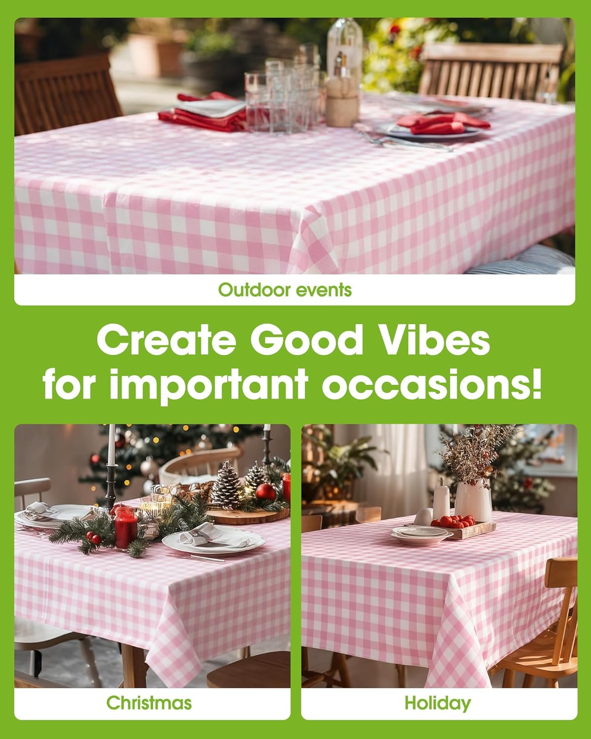 Pureegg Plastic Table Cloth Disposable 8 Pack, 54 x 108 Inch Table Cloths, Party, Picnic, Wedding, Decorative Tablecloths, Rectangle, White Plastic Cover, Leakproof & Sturdy, White