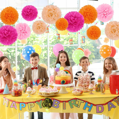 BestoFun 16 PCS Sage Green Party Decorations Tissue Paper Flowers Christmas Party Decors Hanging Pom Poms Decorations for Xmas New Year Winter Holiday Decorations