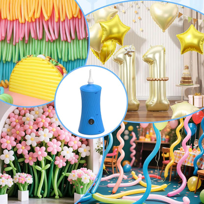 206 Balloon Pump Electric Air Pump for Long Balloon Inflator Blower for Foil Twisty Animal Balloons for Birthday Party Celebration Balloons Decorations