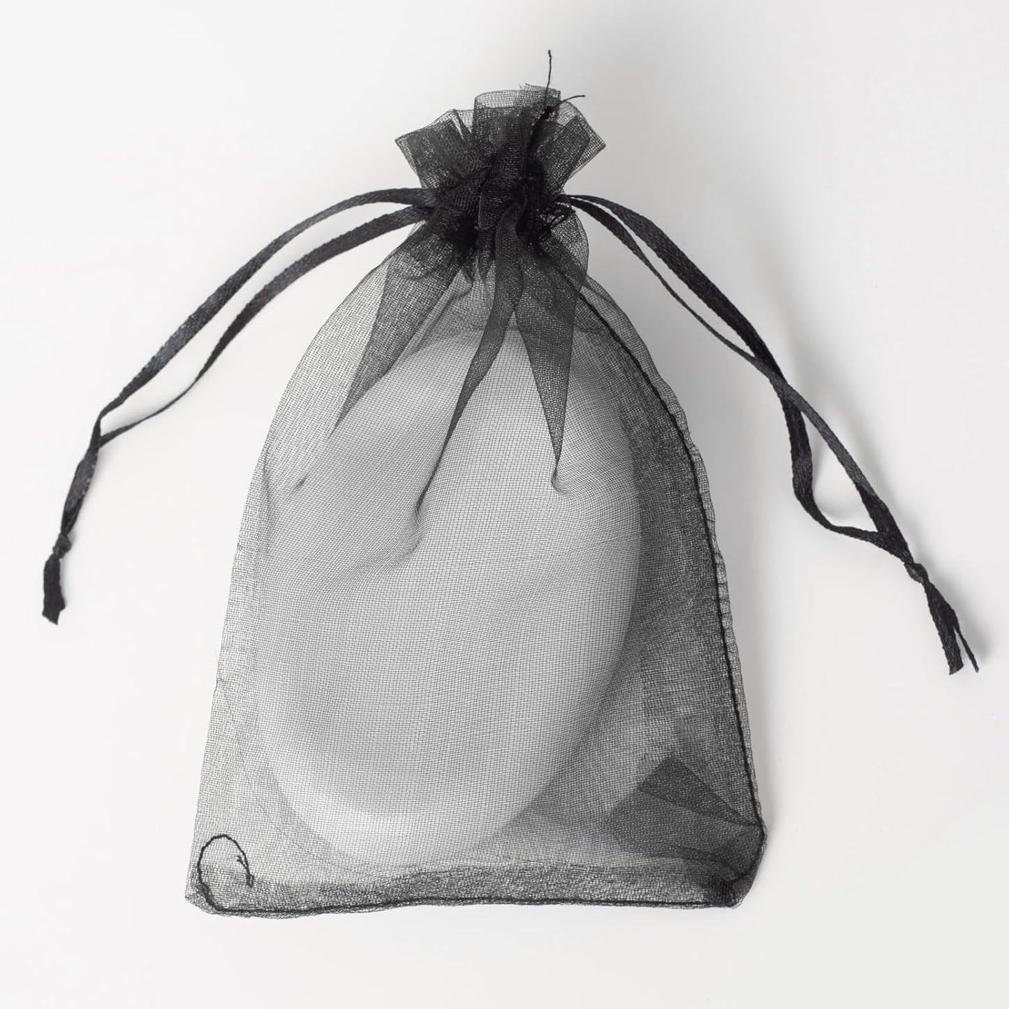 100PCS White Organza Bags, 4x6 Inch Small Mesh Bags Drawstring, Jewelry Gift Bags for Easter, Party, Festival, Bathroom Soaps, Makeup