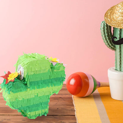 GIFTEXPRESS 6-Pack 6" Mini Cactus Pinatas, Pinatas for Cinco De Mayo, Fiestas, Taco, Llama Birthday, Carnival, Classroom & Table Centerpiece Party Favor and Decoration