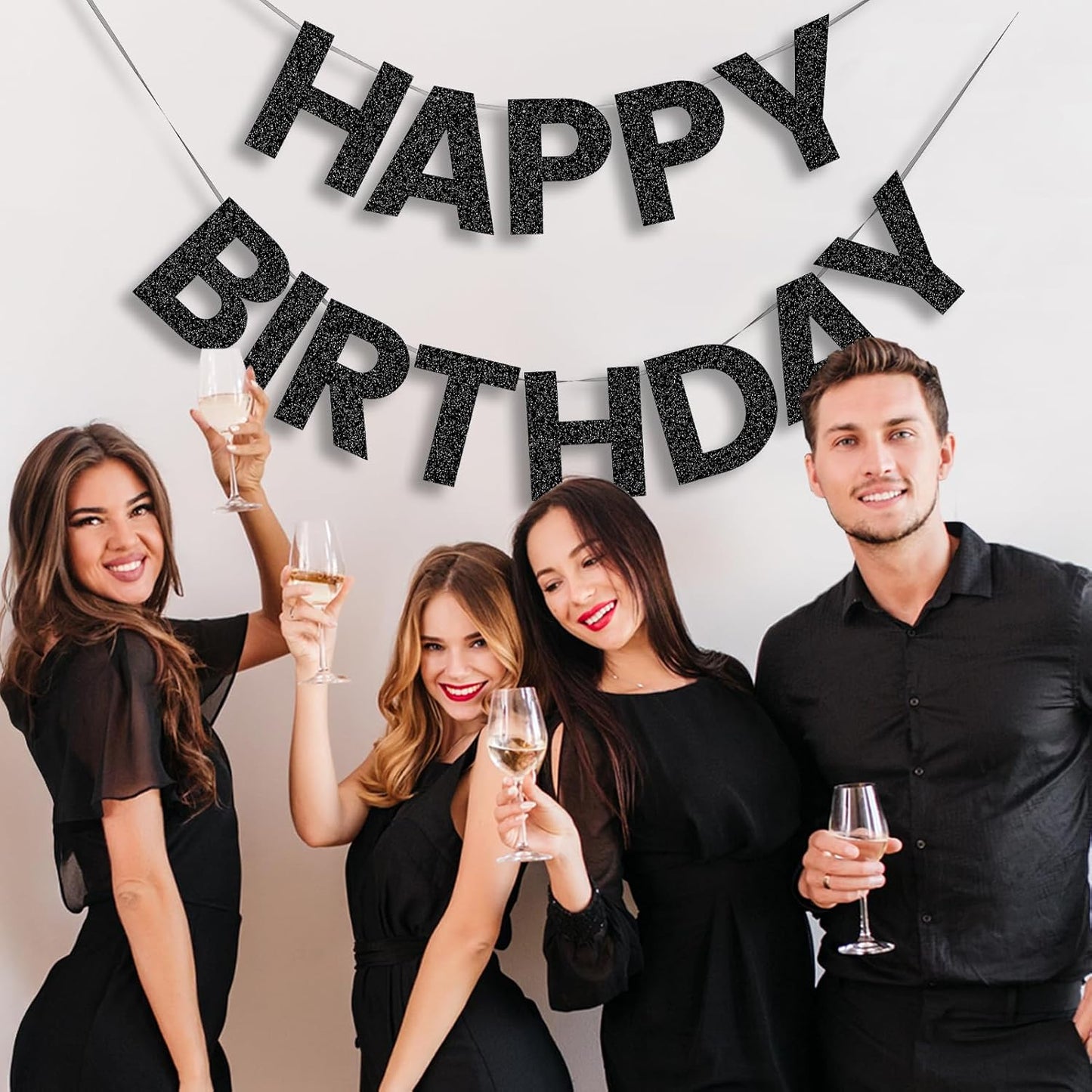 Happy Birthday Banner - 9ft Pre-Strung Happy Birthday Sign for Women, Men, Girls, Boys - No DIY Birthday Decorations & Party Supplies(Macaron)