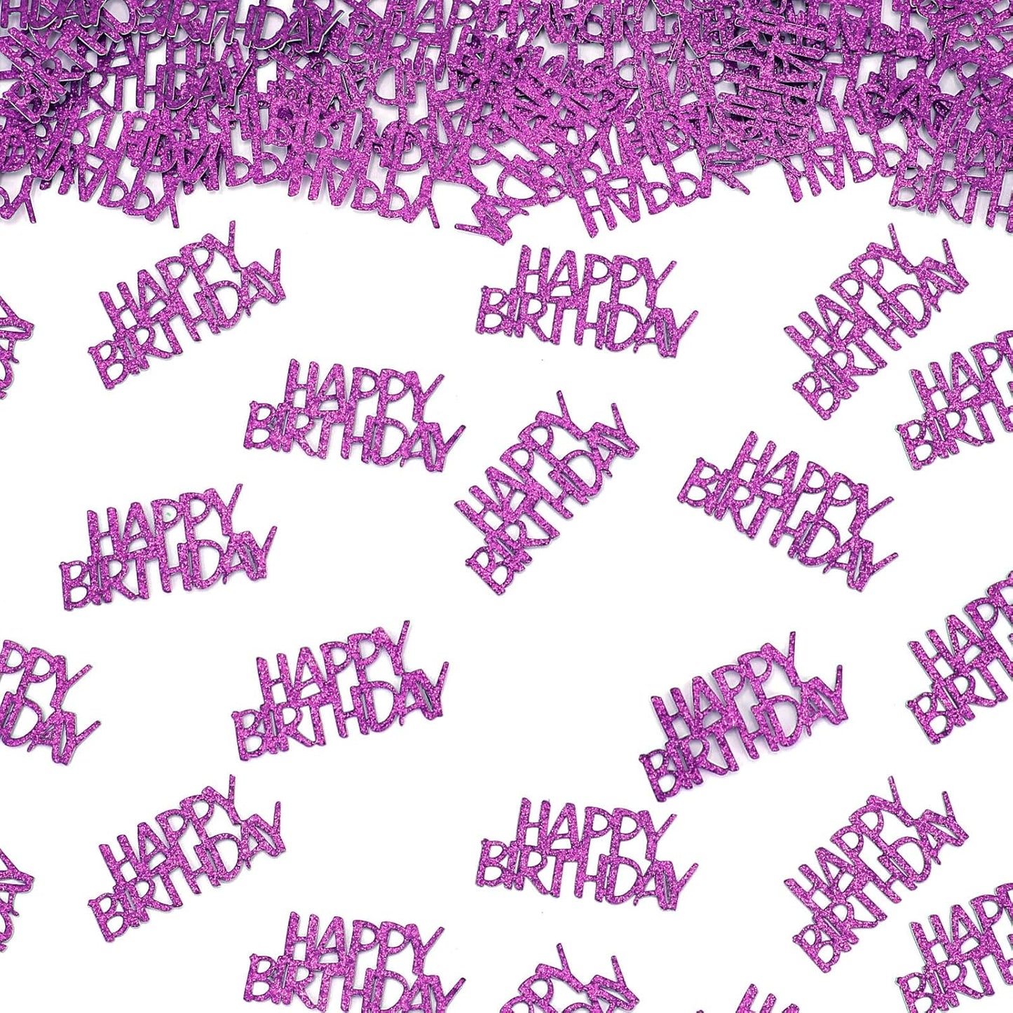 Pink Happy Birthday Confetti - Girl Birthday Party Decorations - Light Pink Glitter Scatters for Baby Girl Party Table Decor Supplies - 100PC
