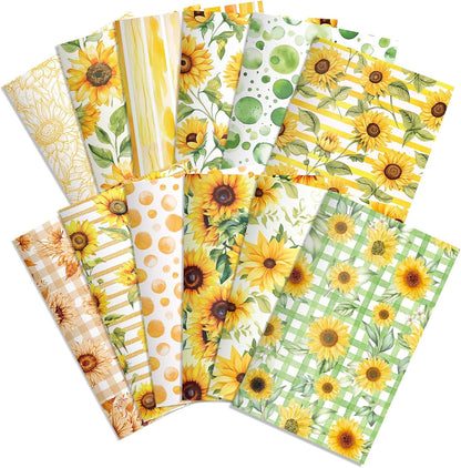 24 Pieces Sunflower Themed Small Pocket Notebook Journals Bulk 12 Distinct Yellow Floral Designs Lined Inner Pages Mini Memo Notepads for Home Office Stationery Supplies Sunflower Party Favors