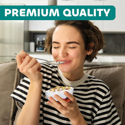 JoyServe Clear Mini Plastic Bowls - (Bulk 100 Pack) 6 Oz Disposable Premium Hard Plastic Dessert Bowls for Serving, Weddings, Catering, Parties, Salsa, Home or Event Party Supplies