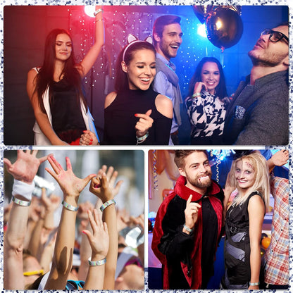 Jadive 500 Pieces Paper Wristbands VIP Plastic Waterproof Party Identification Wristbands Party Bracelets for Events Amusement Parks, Club, Concerts, Fairs, Festivals and Events(Black, Gold)