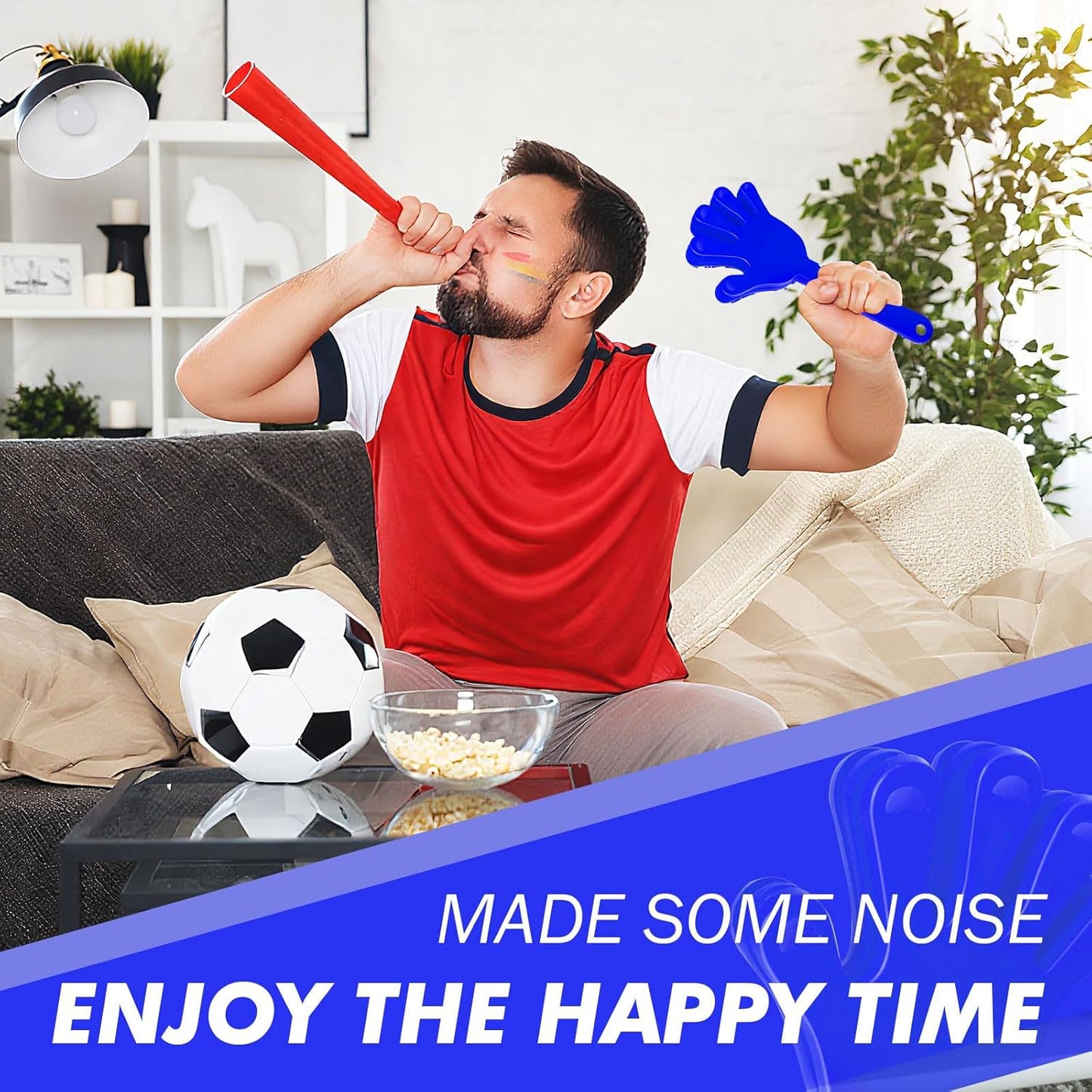 20 Pcs Hand Clappers Noisemakers 7.5 Inch Clappers Noisemakers Plastic Hand Clappers for Birthdays Game Football Sporting Events Cheers Supplies Dance Basketball Football Noisemakers(Purple)