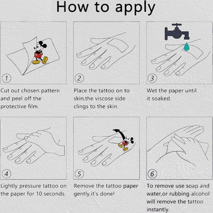 20Sheets Mickey Mouse Temporary Tattoos Birthday Themed Party Supplies Decoration Favors Cartoon Cute Sticker for Teens Home Activity Prizes Carnival Christmas Rewards (Mickey)