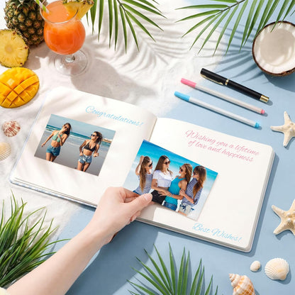 Patelai Bachelorette Party Guest Book with Pen, 8.7 x 7.1 Inches for Bridal Shower Scrapbook Photo Album Signature Memory Keepsake Book Bachelorette Wedding Party Favors, 56 Sheets