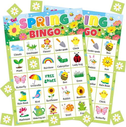24 Players Summer Bingo Game Cards for Kids Summer Party Games for Hawaiian Tropical Beach Luau Party Favors School Party Games