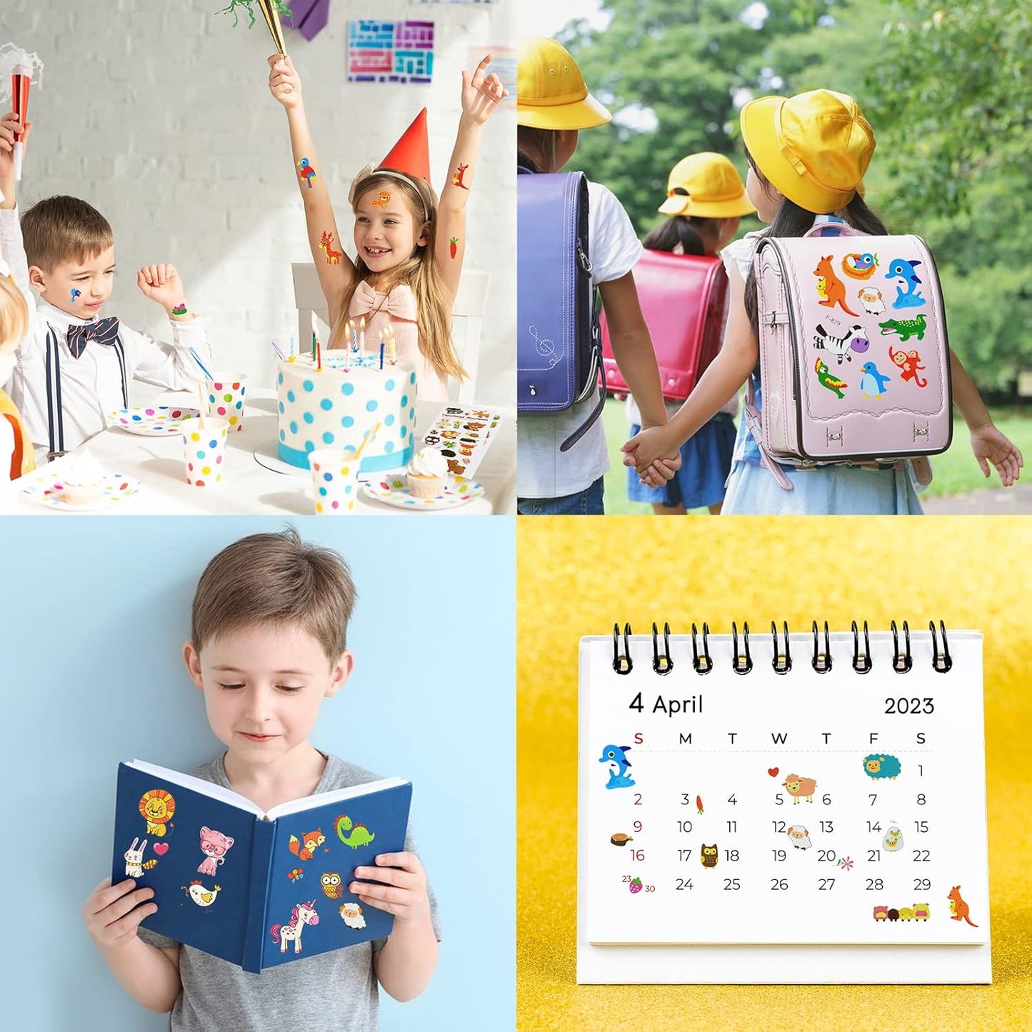 24 Sheets(500+) 3D Puffy Stickers for Toddlers Kids, Bulk Preschool Sticker Sheets for Reward, Craft, Scrapbooking Including Animal, Fruits, Dinosaurs, Fish and More