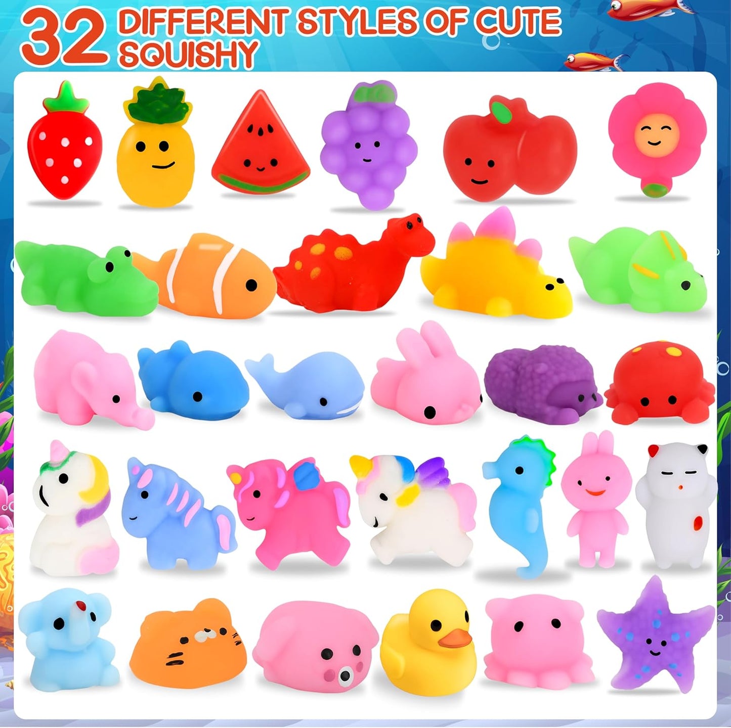 150 Pack Mochi Squishy Toys Kawaii Squishies Stress Relief Toys Pack Boys Girs Party Favors Bulk Birthday Gifts Valentines Day Gifts for Kids Easter Egg Fillers Easter Hunt Basket Pinata Stuffers