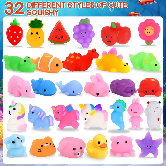 150 Pack Mochi Squishy Toys Kawaii Squishies Stress Relief Toys Pack Boys Girs Party Favors Bulk Birthday Gifts Valentines Day Gifts for Kids Easter Egg Fillers Easter Hunt Basket Pinata Stuffers