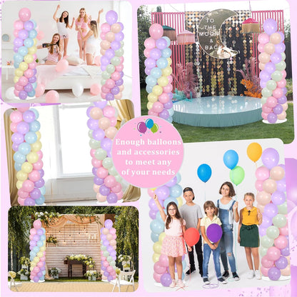 2 Set Black and Gold Balloons Column Stand Kit with 100 Balloons Adjustable Balloon Stand with Bases for Floor Black Gold Confetti Balloon Column Kit for Bridal Shower Valentine Birthday Party Decor