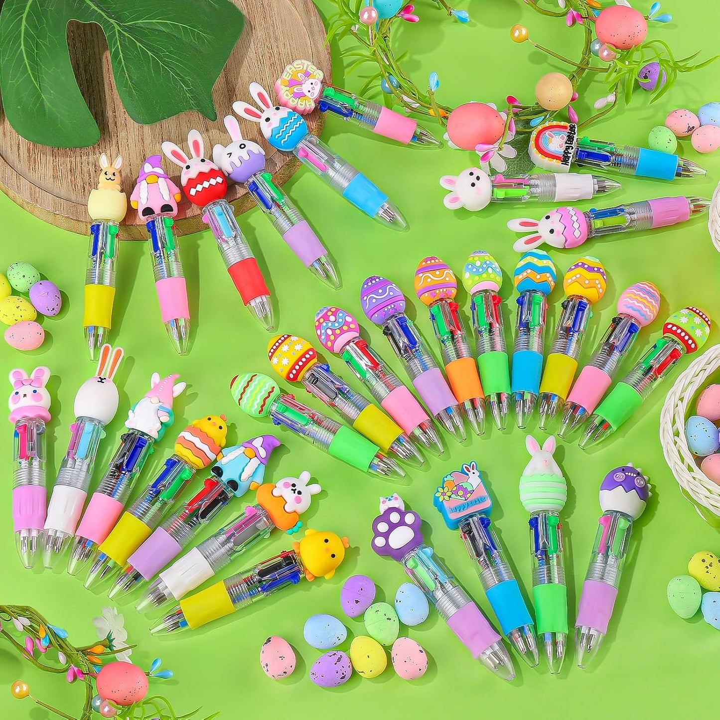 CZWZ 20Pcs Mini Multicolor Pens in One 4-in-1 Cute Pens Bulk for Kids, Fun Kawaii Ballpoint Pens for Birthdays and Children's Party Favors Gifts Teacher School Supplies