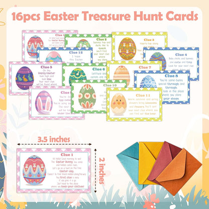 Easter Scavenger Hunt Games, Easter Treasure Hunt Clues Game Cards, Easter Party Games for Adult Friend Groups, Easter Party Decorations Supplies Favors，02