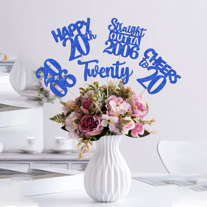 15 PCS 50th Birthday Centerpiece Sticks Fifty Happy 50th Straight Outta 1976 Table Flower Centerpieces Sticks Cheers to 50 Floral Decorations for 50th Birthday Party Centerpieces Supplies Black