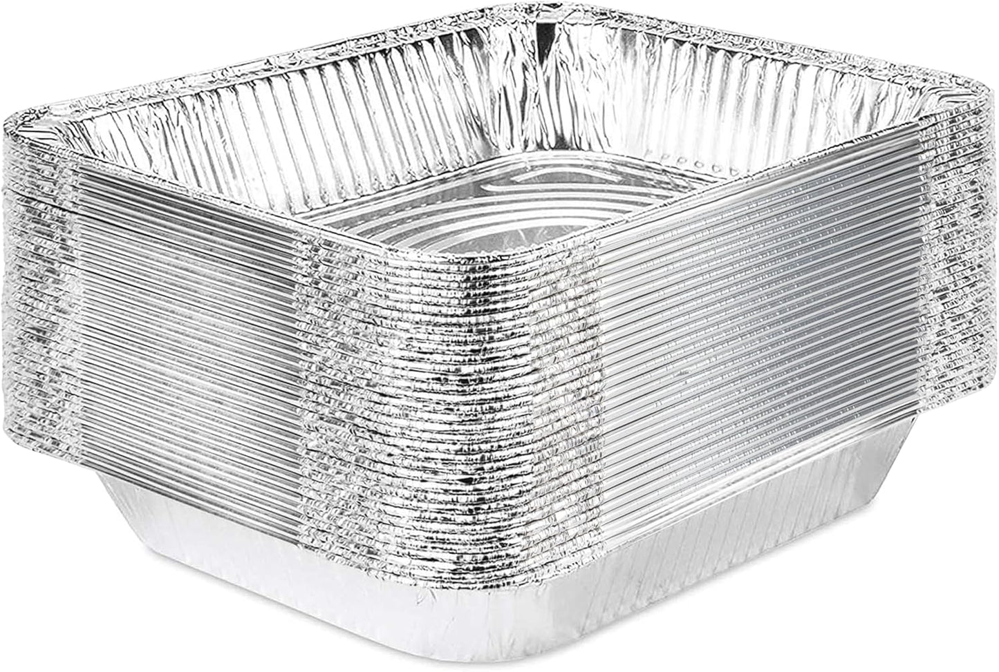 Stock Your Home Aluminum Pans 9x13 Disposable Foil Pans (30 Pack) - Half Size Steam Table Deep Trays - Tin Foil Pans Great for Cooking, Heating, Storing, Prepping Food