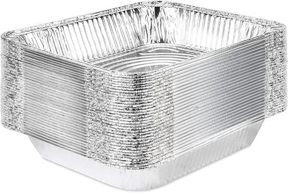Stock Your Home Aluminum Pans 9x13 Disposable Foil Pans (30 Pack) - Half Size Steam Table Deep Trays - Tin Foil Pans Great for Cooking, Heating, Storing, Prepping Food