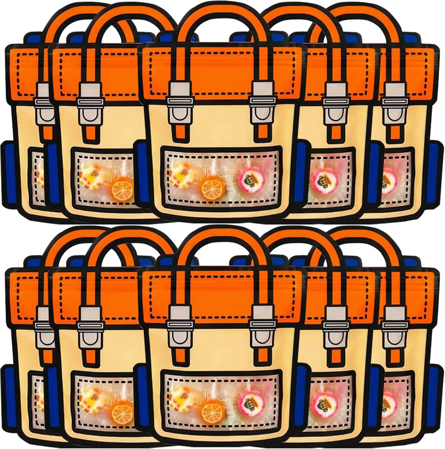 30 PCS Bulk Gift Bags for Kids with Handle,Children Large Goodie Bags with Stand-up Bottom, Grip Seal Party Favor Bag, Students Back to School Treat Bag, Cute Snack Candy Bags for Birthday, Classroom
