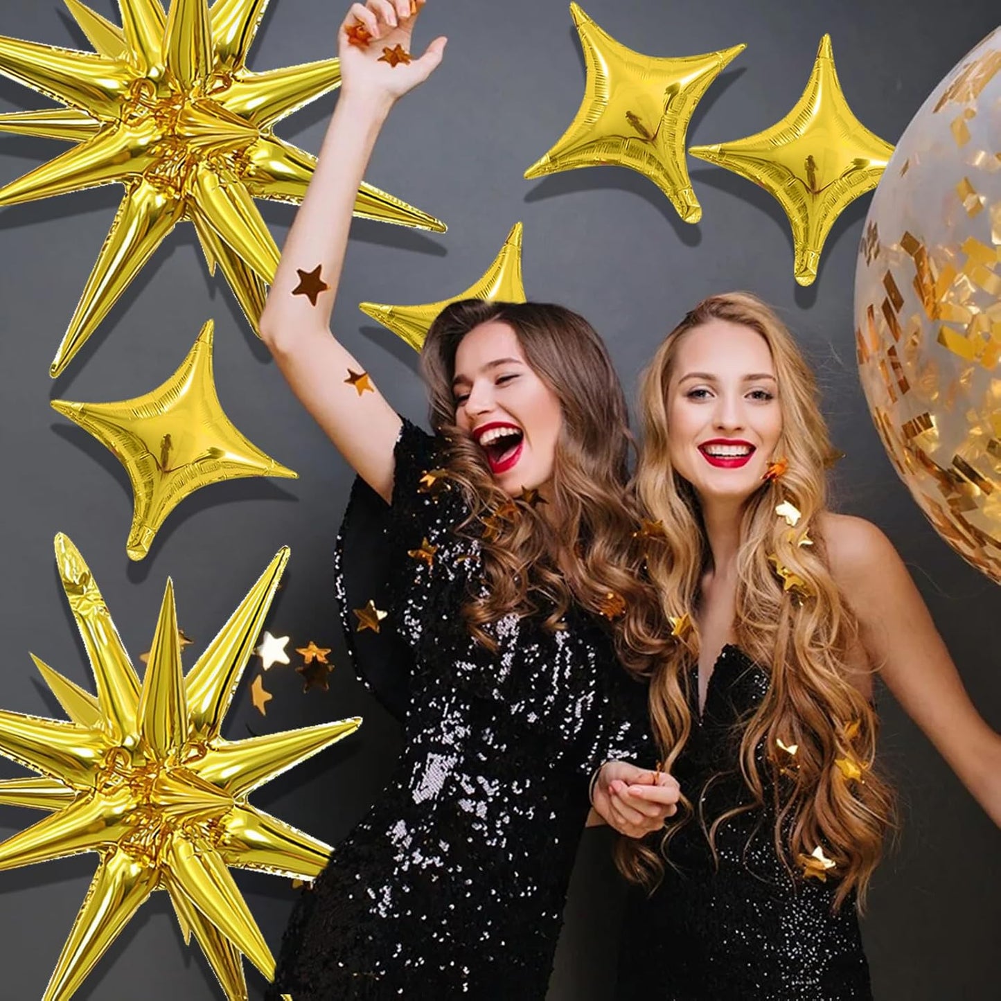 HILAVO Crown Balloons, Large Gold Foil Crown Balloons Gold Crowns Decoration for King and Queen Party Royalty Birthday Wedding Party Baby Shower Decorations Supplies