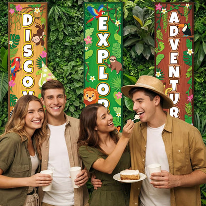 Chiisong 3 Pcs Neon Banner Party Decorations Let's Glow Banner Glow in the Dark Porch Sign Welcome Birthday Porch Sign for Neon Birthday Party Supplies Club Halloween Classroom Decorations