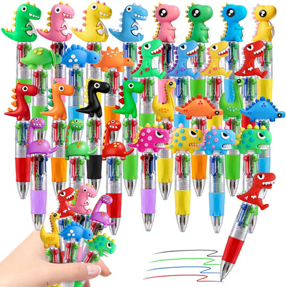 CZWZ 20Pcs Mini Multicolor Pens in One 4-in-1 Cute Pens Bulk for Kids, Fun Kawaii Ballpoint Pens for Birthdays and Children's Party Favors Gifts Teacher School Supplies