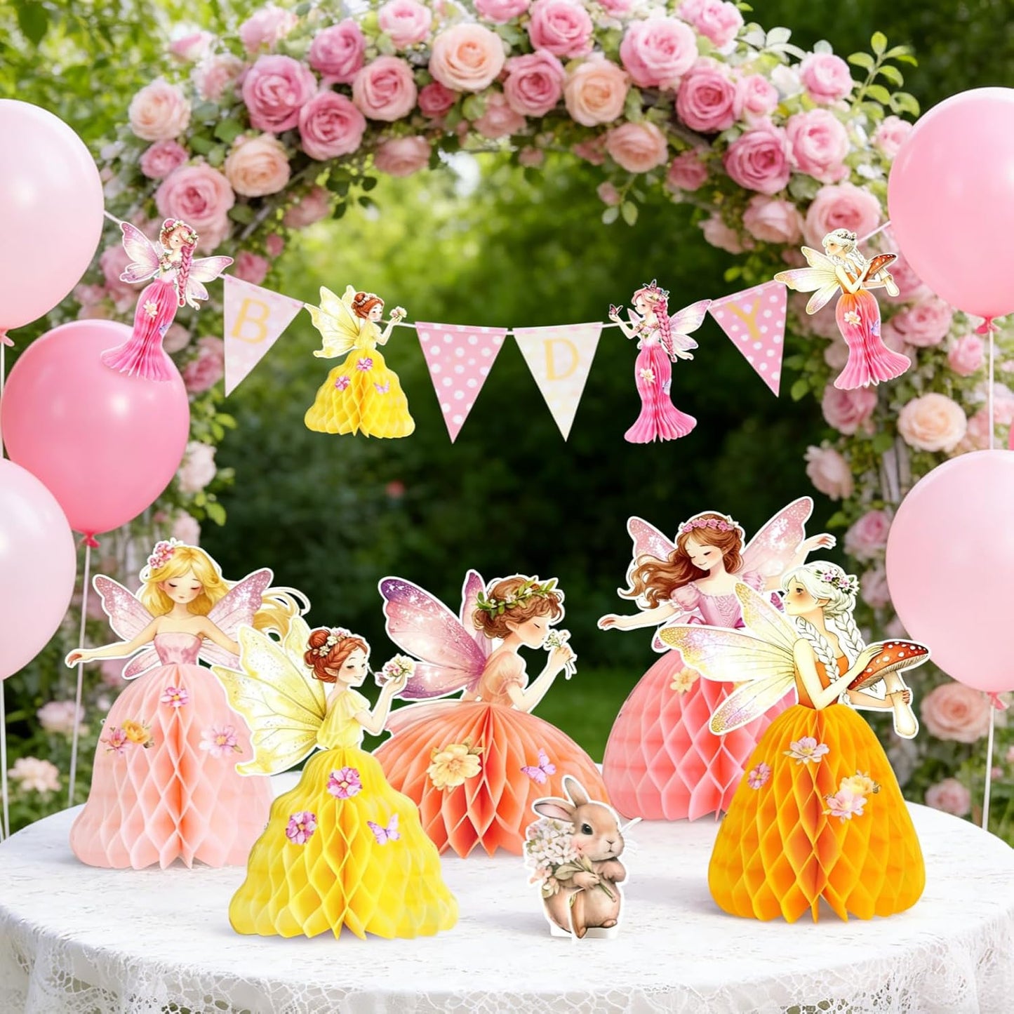 SUNBEAUTY 4PCS Honey Bee Honeycomb Centerpieces Decorations Yellow Bee Honeycomb Table Centerpieces with Sunflower Stickers for Baby Shower Birthday Gender Reveal Birthday Decoration