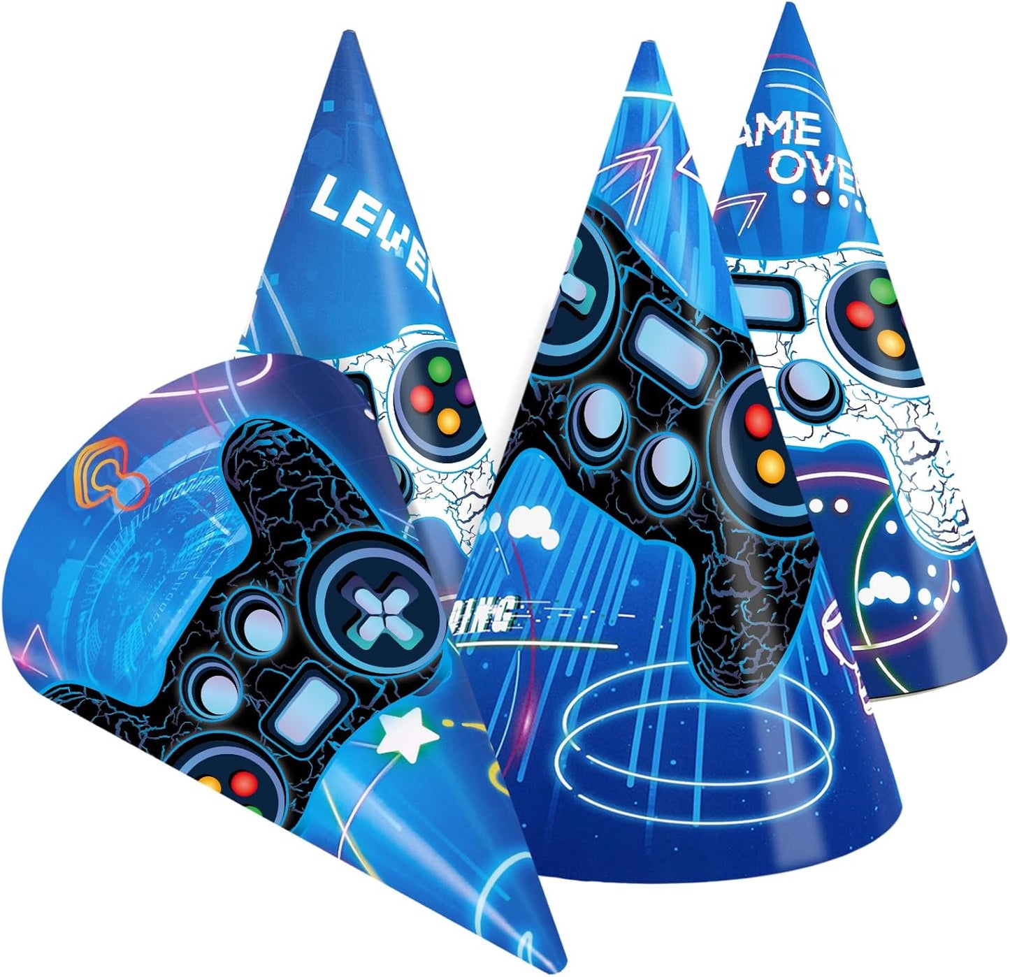 WERNNSAI Birthday Party Hats - 12 Pcs Birthday Party Supplies Cone Hat Headbands Colorful Paper Party Hats for Kids