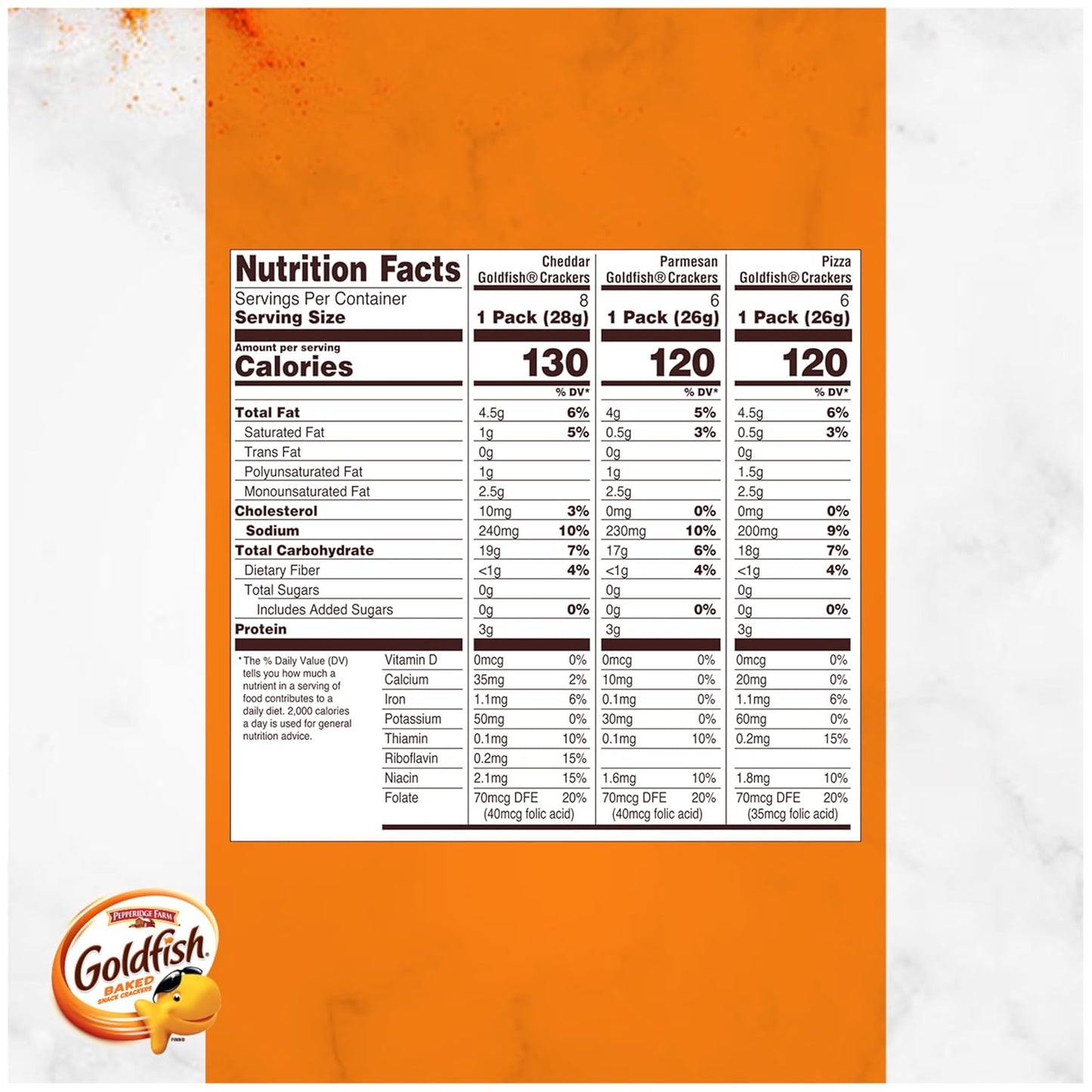 Goldfish Crackers Big Smiles Variety Pack with Cheddar, Colors, and Pretzels, Snack Packs, 30 Ct