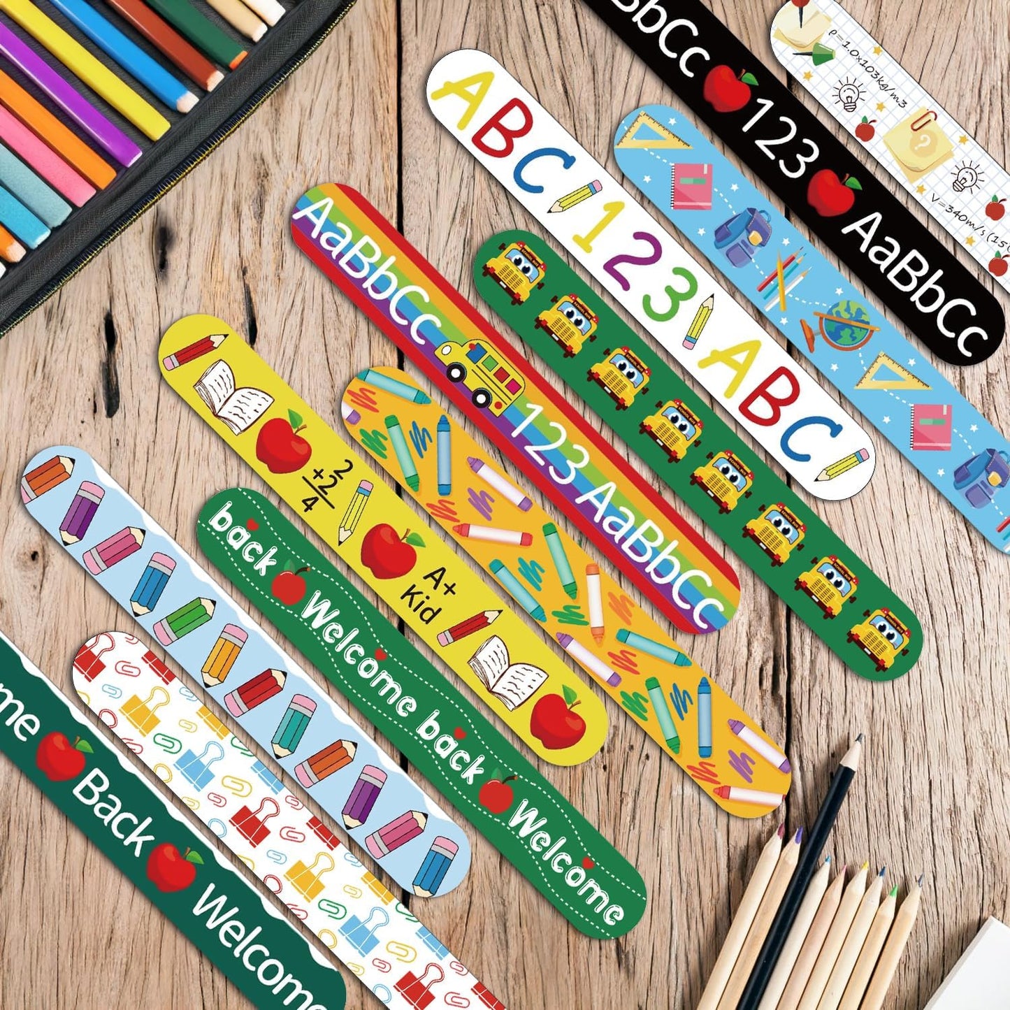 48 pcs 4th of July Slap Bracelets Toys, 4th of July Party Favors Supplies Patriotic Accessories Decorations
