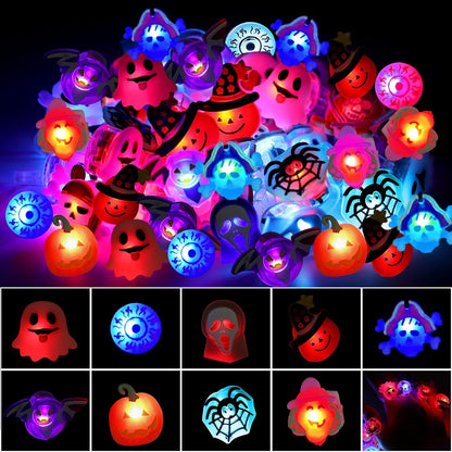 U-Goforst 88 PCS Halloween Party Favors for Kids, Glow in the Dark Light Up Bracelets Necklaces LED Rings Halloween Toys Bulk Classroom Favors Trick or Treat Gifts Goodie Bag Fillers Party Supplies