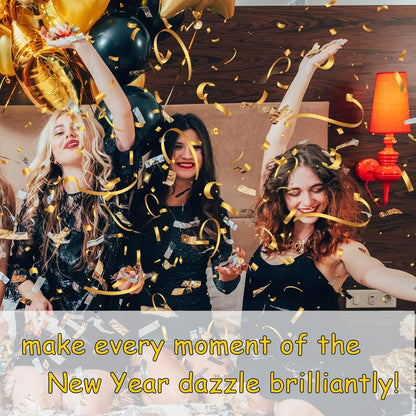 16 Inch [6 Pack] Golden Confetti Cannon Party Poppers Party Supplies, Air Powered | Launches 20-25ft | Celebrations,Graduation ceremony,4th of July,World Cup 2026,Wedding,Birthday (golden)