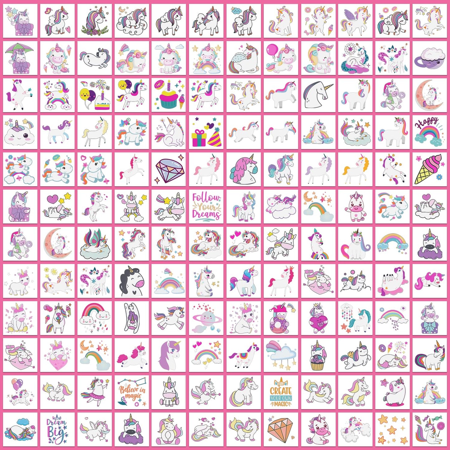 Partywind 408 PCS Kids Tattoos for Party Supplies, Individually Wrapped Sheet Temporary Tattoos Stickers for Kids Goodie Bag Stuffers, Fun Birthday Party Favors - Mixed