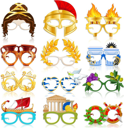 32 Pcs Spa Party Favors Paper Glasses Makeup Paper Eyeglasses Frames Spa Photo Booth Props Selfie Props for Makeup Birthday Party Decorations