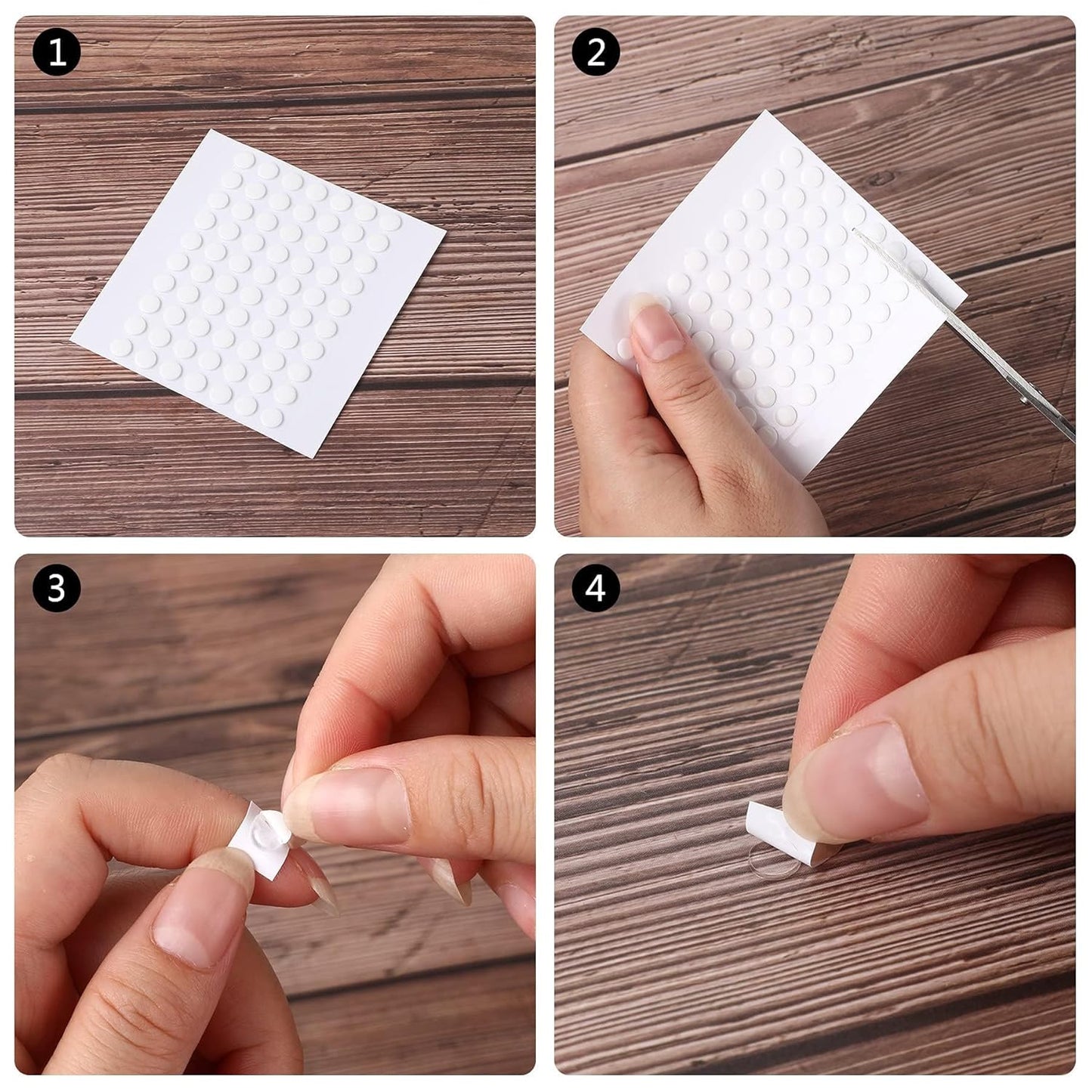 JANYUN 140 Pieces Adhesive Dots,Removable Round Putty Clear Tack No Trace Small Tape Stickers for Wall Hanging Festival Poster Office Party Decoration Picture Crafts
