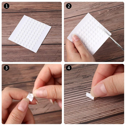 JANYUN 140 Pieces Adhesive Dots,Removable Round Putty Clear Tack No Trace Small Tape Stickers for Wall Hanging Festival Poster Office Party Decoration Picture Crafts