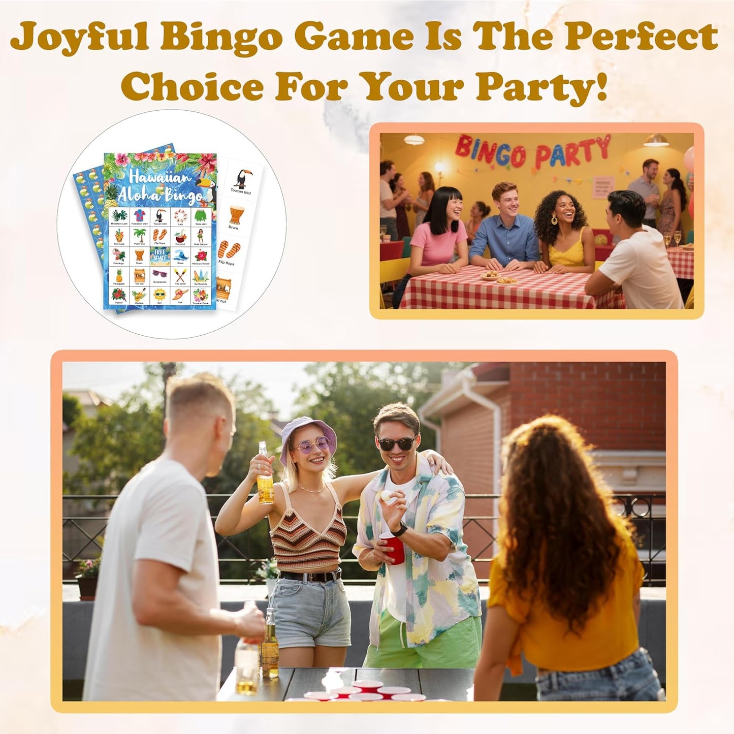Book Bingo Game, Reading Party Bingo Cards Set, Read Themed Party Games Supplies for Book Lovers, Adults Family Friends Holiday Activities Favors Decorations for 24 Player, 01