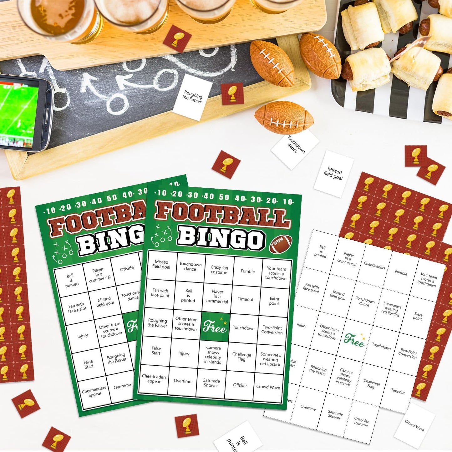 4th of July Bingo Game Set for 24 - Patriotic Party Activities, Independence Day Games for Family Reunion, School & Classroom Decorations – 5" x 7" Cards