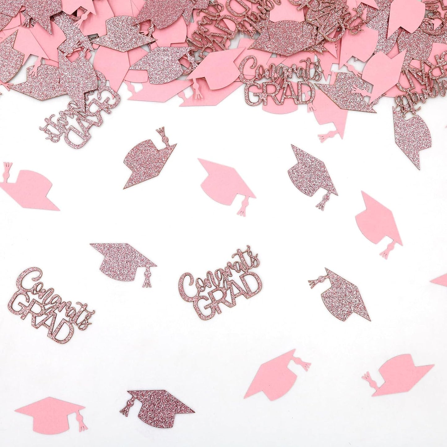 200PC Gold Graduation Confetti Class of 2026 Congrats Grad Confetti for Table Grad Cap Scatters for Graduation party decorations 2026