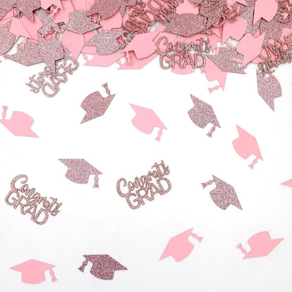 200PC Gold Graduation Confetti Class of 2026 Congrats Grad Confetti for Table Grad Cap Scatters for Graduation party decorations 2026