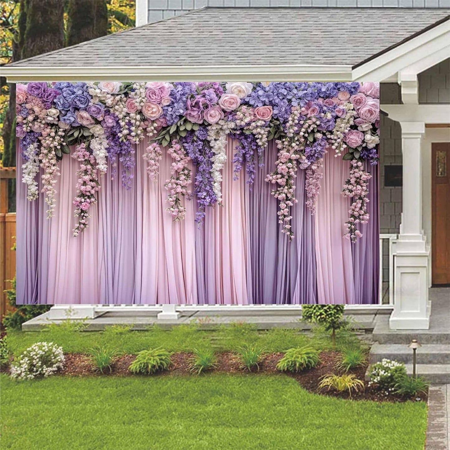 10x8ft Country Wedding Photography Backdrop Rustic Barn Door Photography Backdrop Farmhouse Pink Flower Cabin Wooden Birthday Baby Shower Wedding Bridal Party Banner Photo Booth Props Background