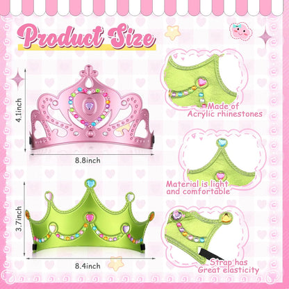 Yaomiao 44 Pcs Birthday Foam Crowns for Kids Princess Tiaras King Hat Bulk Diamond Sticker Kits for Crown Party Supplies