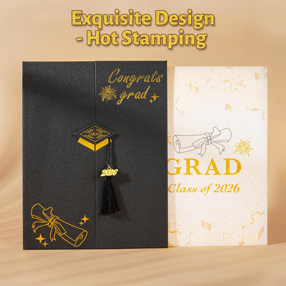 Graduation Decorations 2026 Pink,Graduation Guest Book,Autograph Book with Tassel Class of 2026 Graduate Party Decorations,Graduation Signature Guest Book