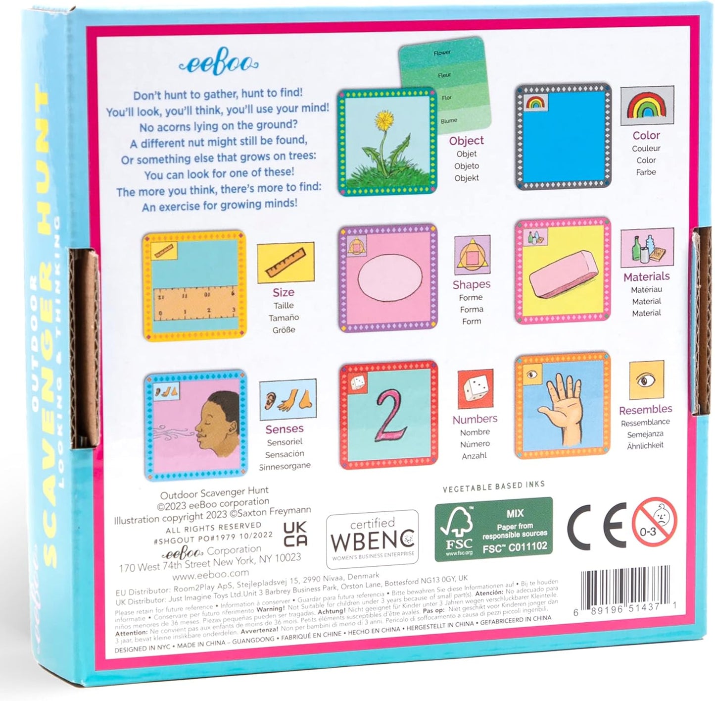 eeBoo Scavenger Hunt Indoors Game, a Finding Game that develops observational and Analytical Skills, Includes 50 Cards & Instructions, for Ages 3 and up